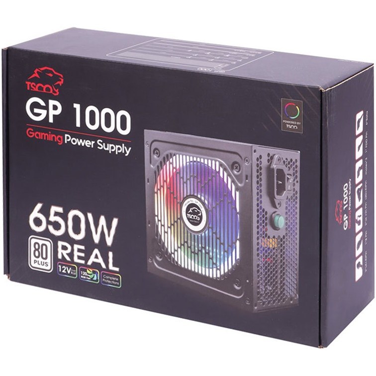 منبع تغذیه کامپیوتر تسکو مدل GP 1000 RGB 80 Plus White توان 650 وات — تصویر ۲
